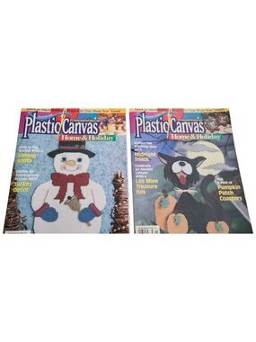 Plastic Canvas Craft Magazines Dec 2000 & Sept/Oct 2000